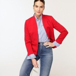 J.Crew Going Out Blazer in Authentic Red Stretch Twill  NWT Size 14